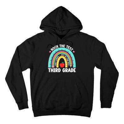 Rock The Test Day 3rd Grade Teach.er Third Grade Testing Day Tall Hoodie
