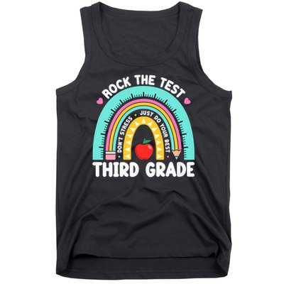 Rock The Test Day 3rd Grade Teach.er Third Grade Testing Day Tank Top