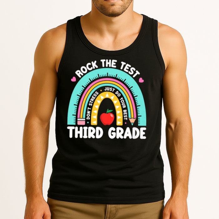 Rock The Test Day 3rd Grade Teach.er Third Grade Testing Day Tank Top