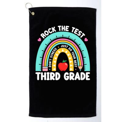 Rock The Test Day 3rd Grade Teach.er Third Grade Testing Day Golf Towel