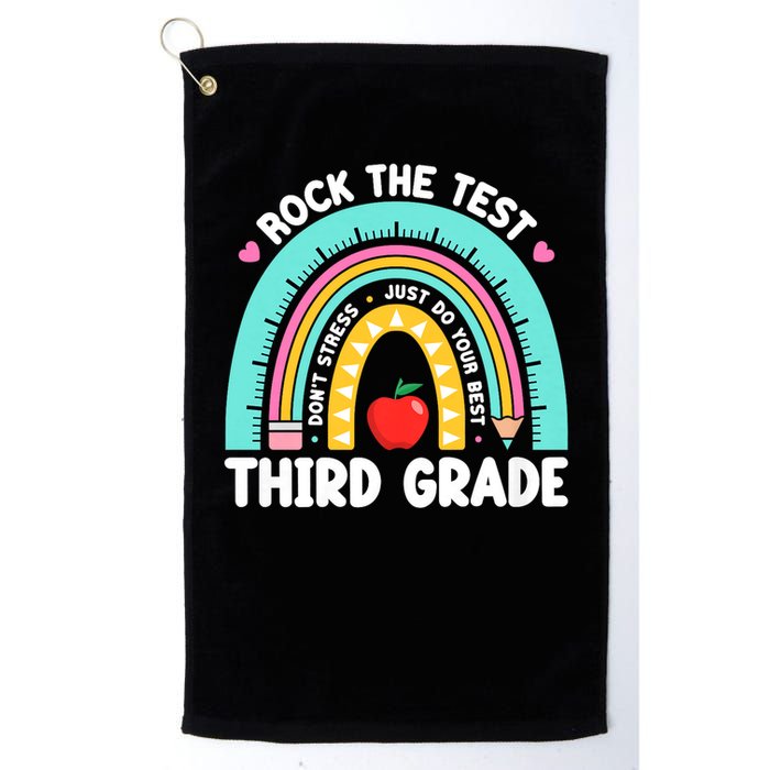 Rock The Test Day 3rd Grade Teach.er Third Grade Testing Day Golf Towel