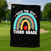 Rock The Test Day 3rd Grade Teach.er Third Grade Testing Day Golf Towel