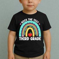 Rock The Test Day 3rd Grade Teach.er Third Grade Testing Day Toddler T-Shirt