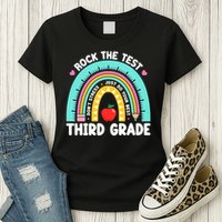 Rock The Test Day 3rd Grade Teach.er Third Grade Testing Day Womens T-Shirt