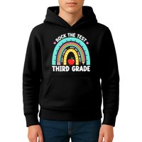Rock The Test Day 3rd Grade Teach.er Third Grade Testing Day Kids Hoodie
