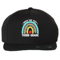 Rock The Test Day 3rd Grade Teach.er Third Grade Testing Day Wool Snapback Cap