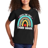 Rock The Test Day 3rd Grade Teach.er Third Grade Testing Day Kids T-Shirt