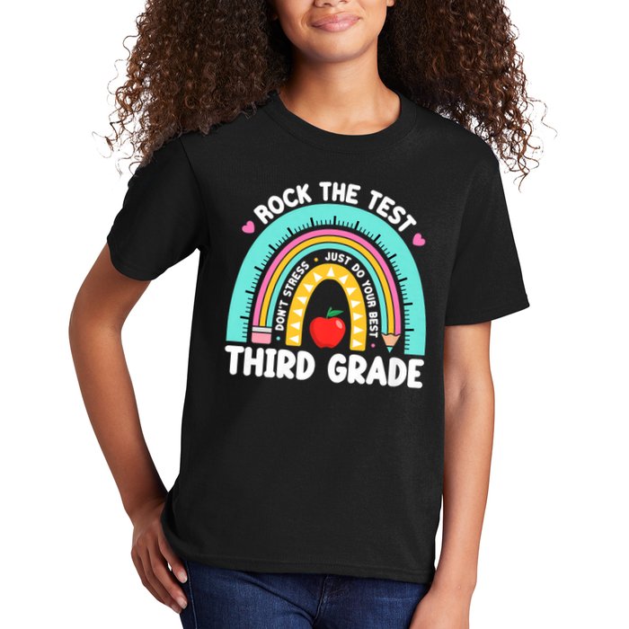 Rock The Test Day 3rd Grade Teach.er Third Grade Testing Day Kids T-Shirt