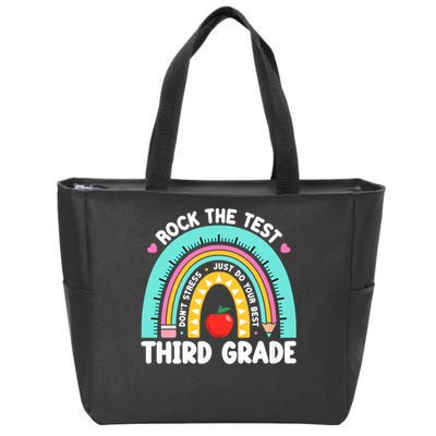 Rock The Test Day 3rd Grade Teach.er Third Grade Testing Day Zip Tote Bag
