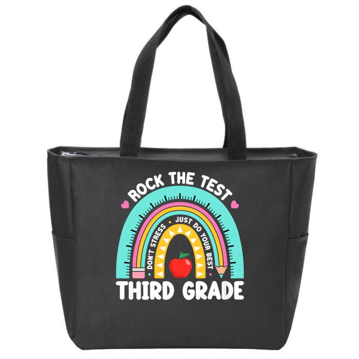 Rock The Test Day 3rd Grade Teach.er Third Grade Testing Day Zip Tote Bag