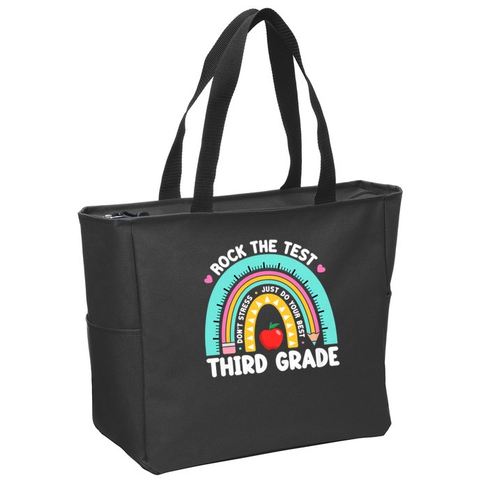 Rock The Test Day 3rd Grade Teach.er Third Grade Testing Day Zip Tote Bag