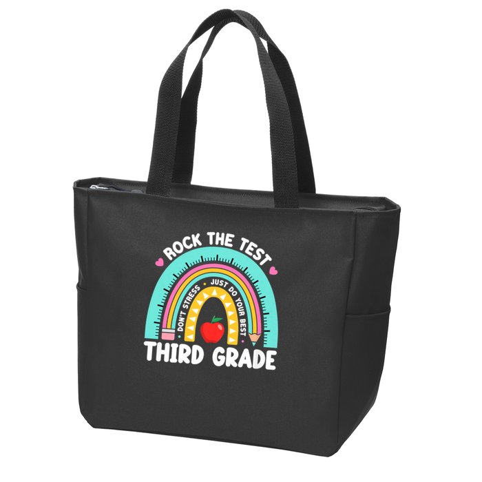 Rock The Test Day 3rd Grade Teach.er Third Grade Testing Day Zip Tote Bag