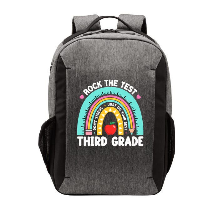 Rock The Test Day 3rd Grade Teach.er Third Grade Testing Day Vector Backpack