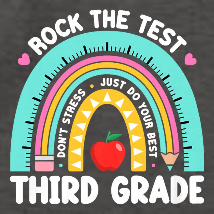 Rock The Test Day 3rd Grade Teach.er Third Grade Testing Day Vector Backpack