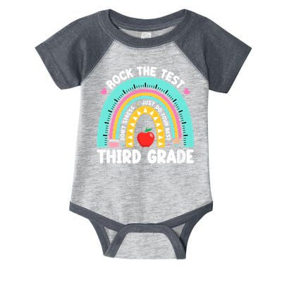 Rock The Test Day 3rd Grade Teach.er Third Grade Testing Day Infant Baby Jersey Bodysuit