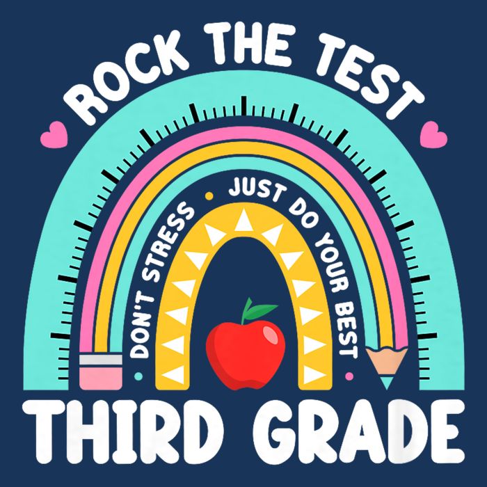 Rock The Test Day 3rd Grade Teach.er Third Grade Testing Day Infant Baby Jersey Bodysuit