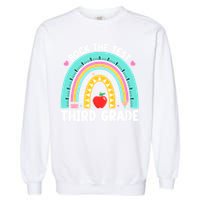 Rock The Test Day 3rd Grade Teach.er Third Grade Testing Day Garment-Dyed Sweatshirt