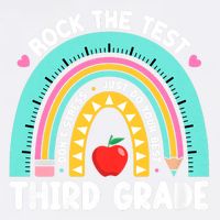 Rock The Test Day 3rd Grade Teach.er Third Grade Testing Day Garment-Dyed Sweatshirt