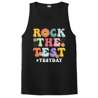 Rock The Test Testing Day Groovy Motivational Teacher PosiCharge Competitor Tank