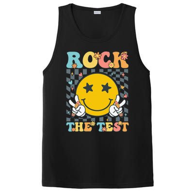 Rock The Test Testing Day Retro Groovy Teacher Student PosiCharge Competitor Tank