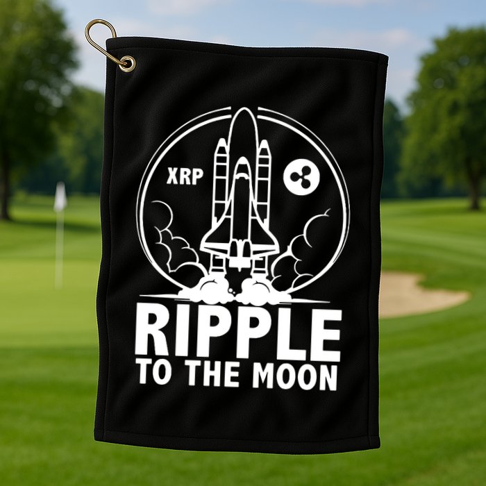 Ripple To The Moon Golf Towel