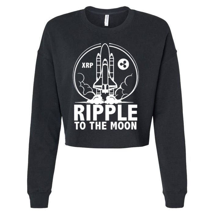 Ripple To The Moon Cropped Pullover Crew