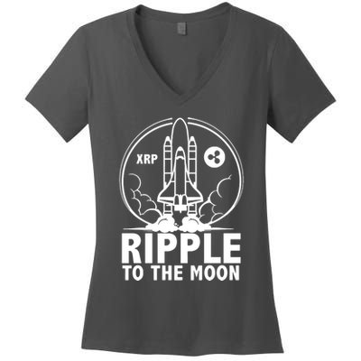 Ripple To The Moon Women's V-Neck T-Shirt