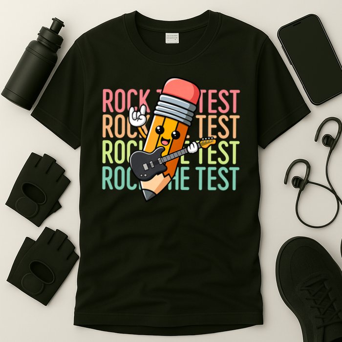 Rock The Test Day Teach.er Testing Day Motivational Funny T-Shirt