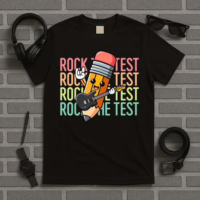 Rock The Test Day Teach.er Testing Day Motivational Funny T-Shirt