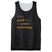 Retro Technology Teacher Tech Teacher Mesh Reversible Basketball Jersey Tank