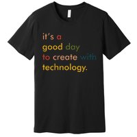 Retro Technology Teacher Tech Teacher Premium T-Shirt