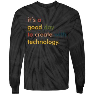 Retro Technology Teacher Tech Teacher Tie-Dye Long Sleeve Shirt