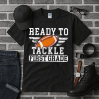 Ready To Tackle First Grade Football First Day Of School Tall T-Shirt