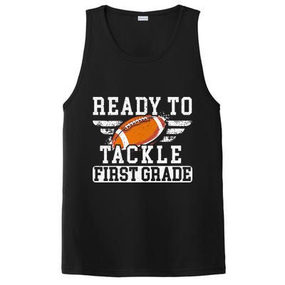 Ready To Tackle First Grade Football First Day Of School PosiCharge Competitor Tank