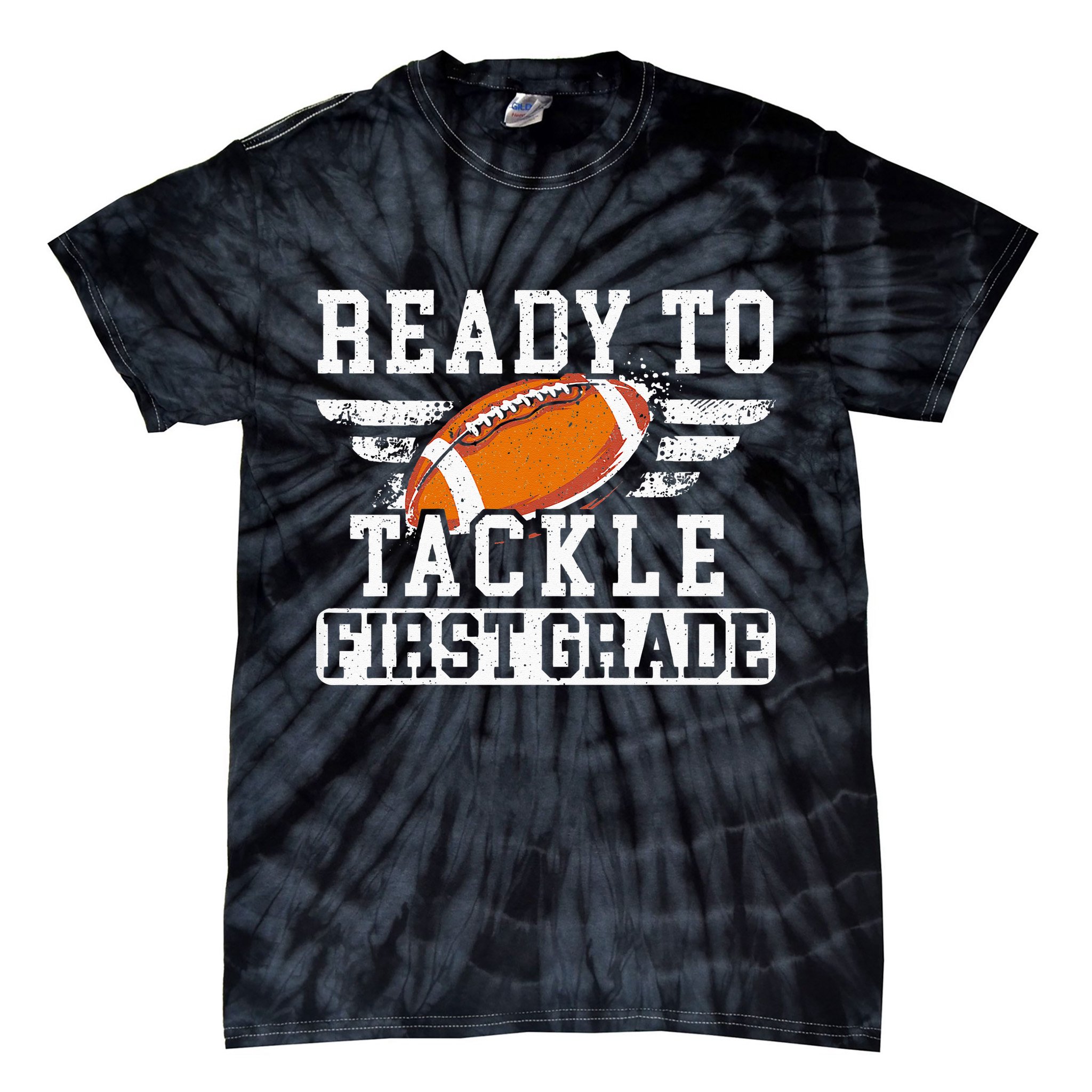 Ready To Tackle First Grade Football First Day Of School Tie-Dye T-Shirt