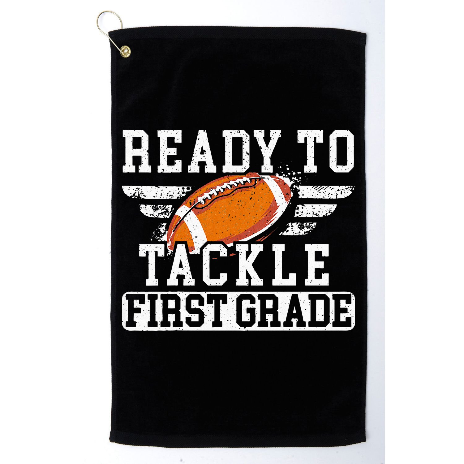 Ready To Tackle First Grade Football First Day Of School Golf Towel