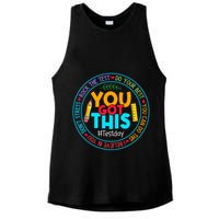 Rock The Test Don't Stress Just Do Your Best Test Day Rock The Test Teach.er Testing Day You Got This Ladies PosiCharge Tri-Blend Wicking Tank