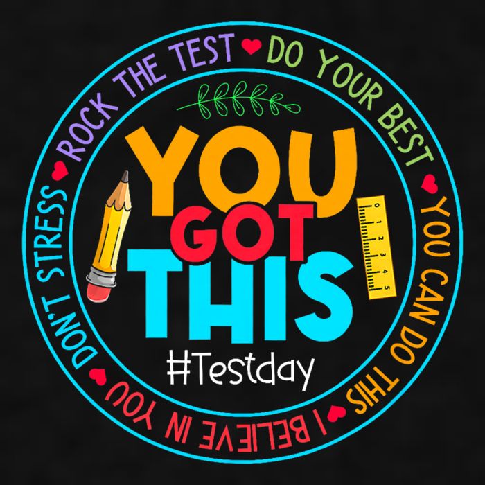 Rock The Test Don't Stress Just Do Your Best Test Day Rock The Test Teach.er Testing Day You Got This Ladies PosiCharge Tri-Blend Wicking Tank