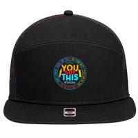 Rock The Test Don't Stress Just Do Your Best Test Day Rock The Test Teach.er Testing Day You Got This 7 Panel Mesh Trucker Snapback Hat