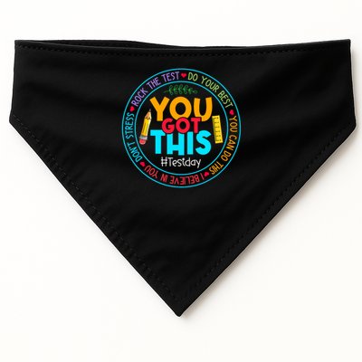 Rock The Test Don't Stress Just Do Your Best Test Day Rock The Test Teach.er Testing Day You Got This USA-Made Doggie Bandana