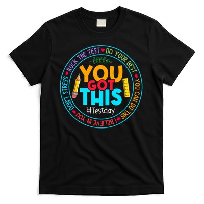 Rock The Test Don't Stress Just Do Your Best Test Day Rock The Test Teach.er Testing Day You Got This T-Shirt