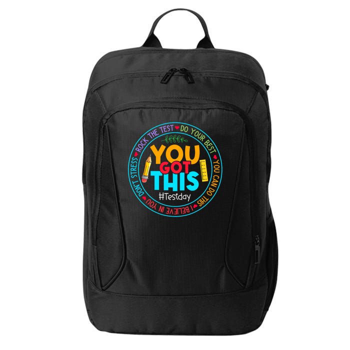 Rock The Test Don't Stress Just Do Your Best Test Day Rock The Test Teach.er Testing Day You Got This City Backpack