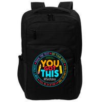 Rock The Test Don't Stress Just Do Your Best Test Day Rock The Test Teach.er Testing Day You Got This Impact Tech Backpack