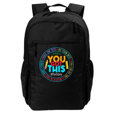 Rock The Test Don't Stress Just Do Your Best Test Day Rock The Test Teach.er Testing Day You Got This Backpack