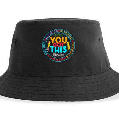 Rock The Test Don't Stress Just Do Your Best Test Day Rock The Test Teach.er Testing Day You Got This Sustainable Bucket Hat