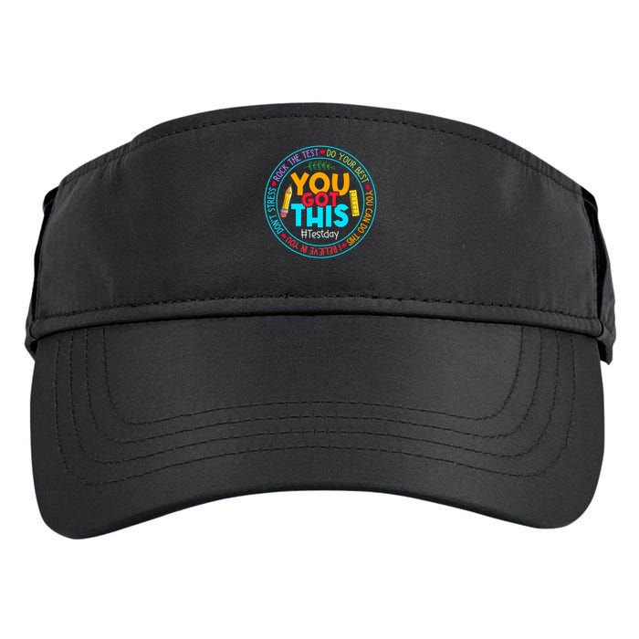 Rock The Test Don't Stress Just Do Your Best Test Day Rock The Test Teach.er Testing Day You Got This Adult Drive Performance Visor