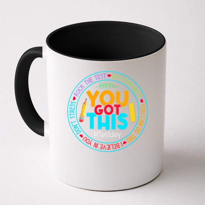 Rock The Test Don't Stress Just Do Your Best Test Day Rock The Test Teach.er Testing Day You Got This Mug