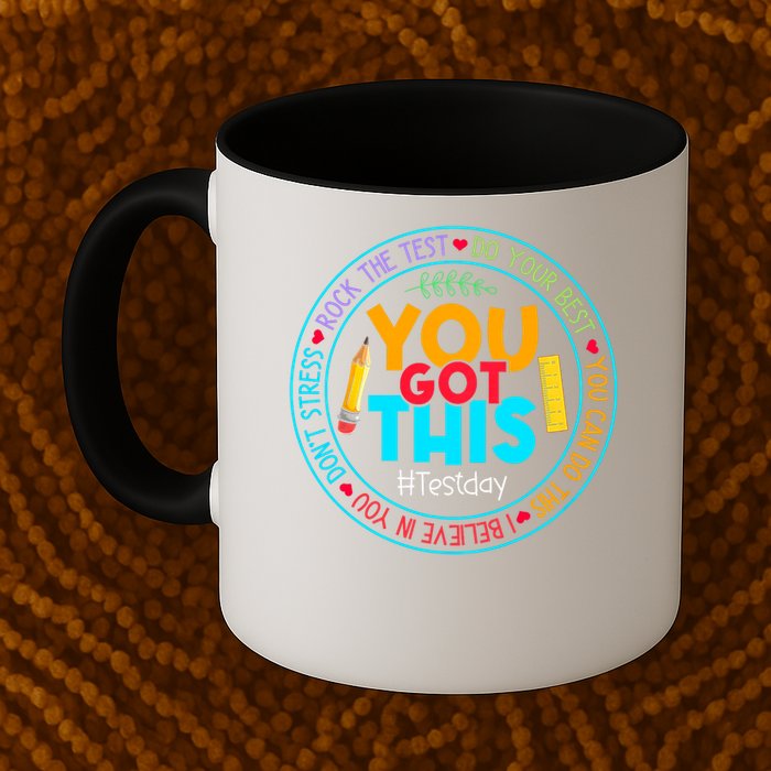Rock The Test Don't Stress Just Do Your Best Test Day Rock The Test Teach.er Testing Day You Got This Mug