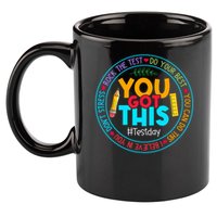 Rock The Test Don't Stress Just Do Your Best Test Day Rock The Test Teach.er Testing Day You Got This 11oz C Handle Ceramic Mug