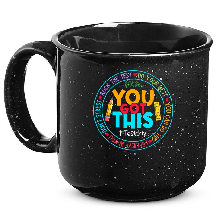 Rock The Test Don't Stress Just Do Your Best Test Day Rock The Test Teach.er Testing Day You Got This 15oz Campfire Ceramic Mug